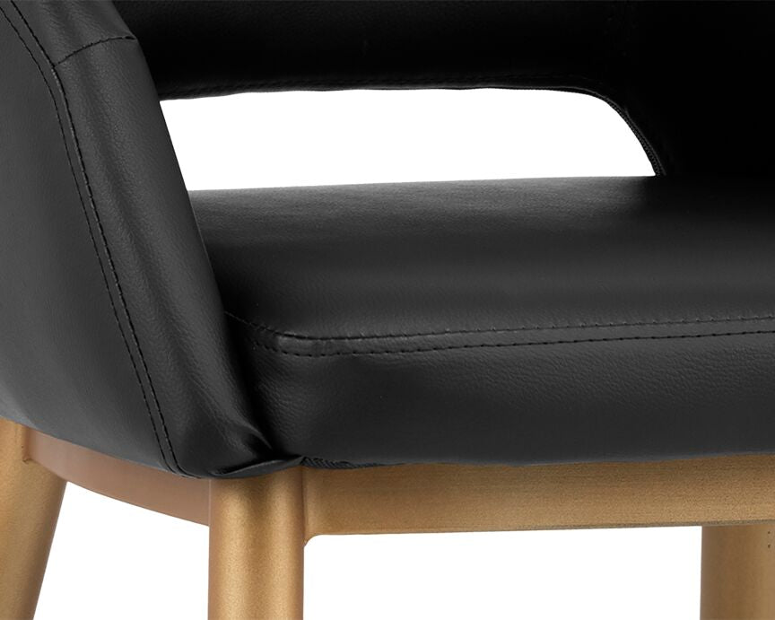Thatcher Armchair - Champagne Gold, Onyx