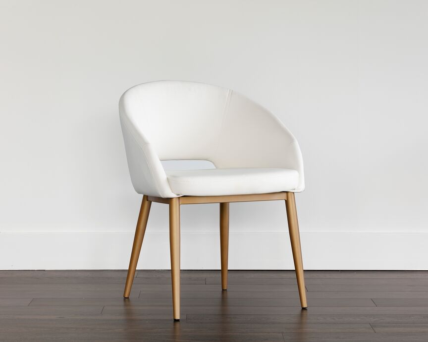 Thatcher Armchair - Champagne Gold, Snow
