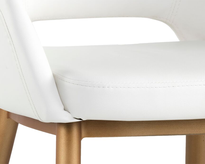 Thatcher Armchair - Champagne Gold, Snow