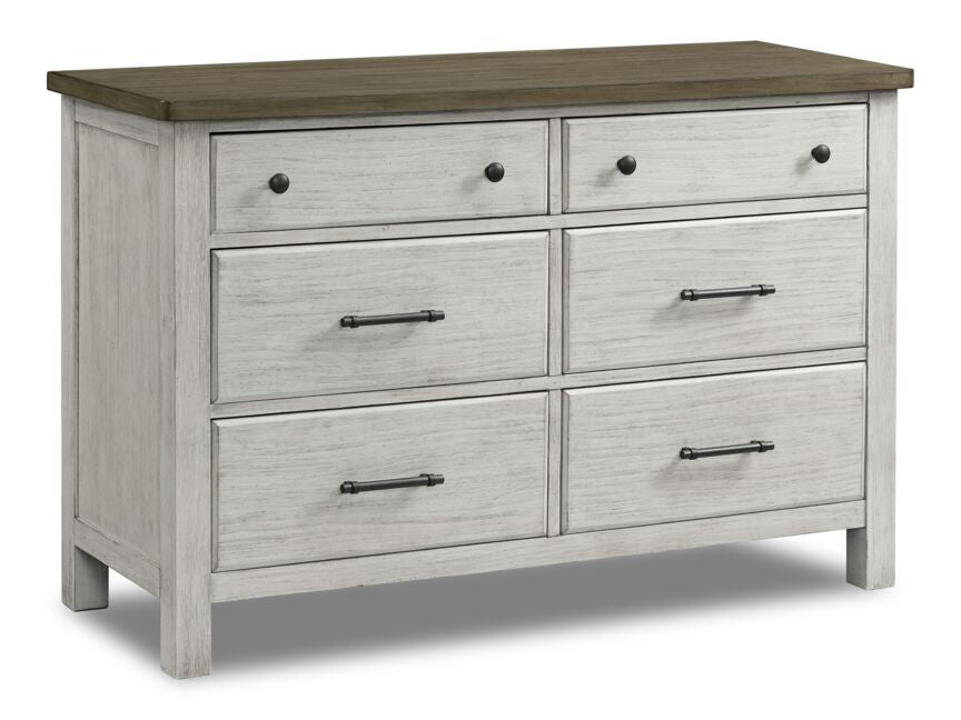 Timber Ridge Crib and Dresser Package - Weathered White