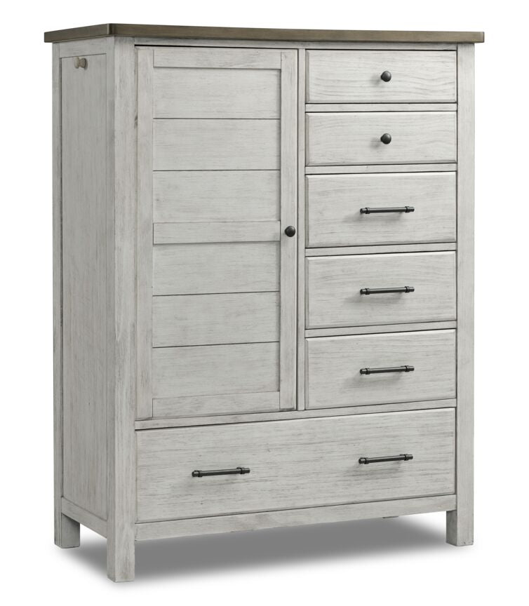 Timber Ridge Chifferobe - Weathered White