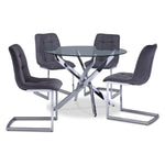 Tina II 5-Piece Dining Set - Grey