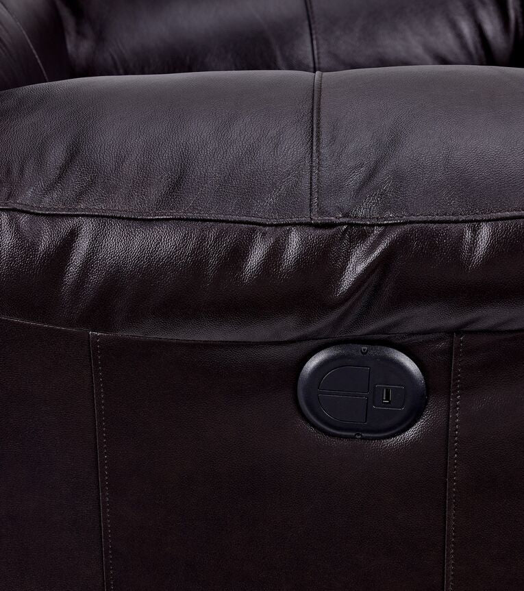 Transformer II Leather Power Reclining Sofa, Loveseat & Chair - Chocolate