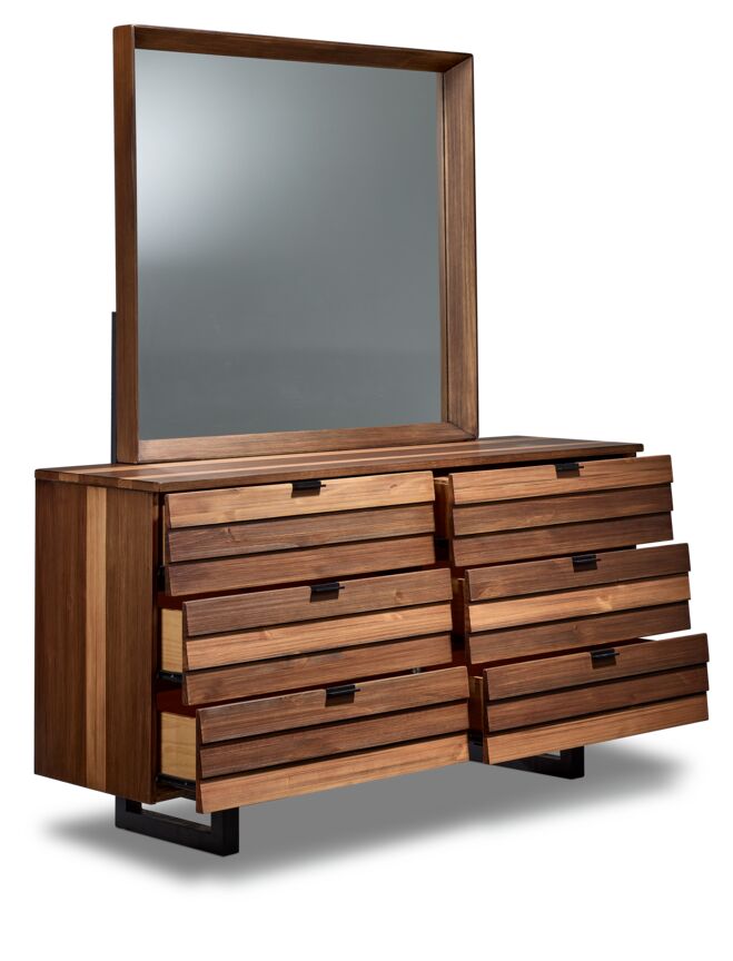Urban 6 Drawer Dresser - Brown