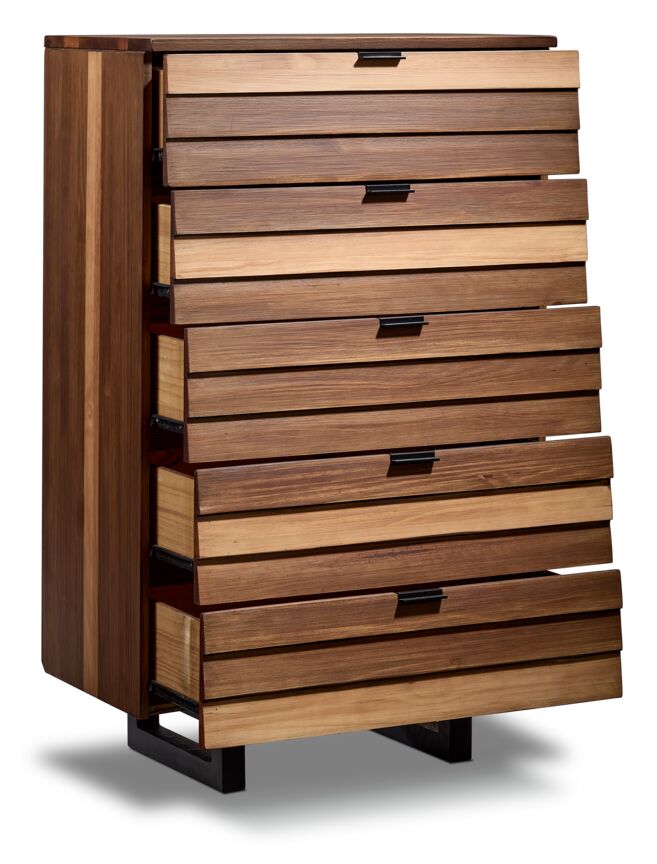 Urban 5 Drawer Chest - Brown