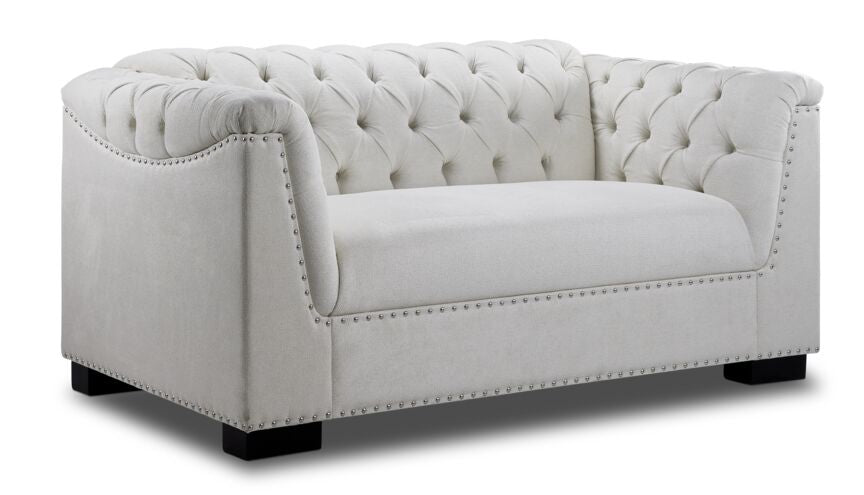 Veronica 2 Pc. Living Room Package w/ Loveseat - Cream
