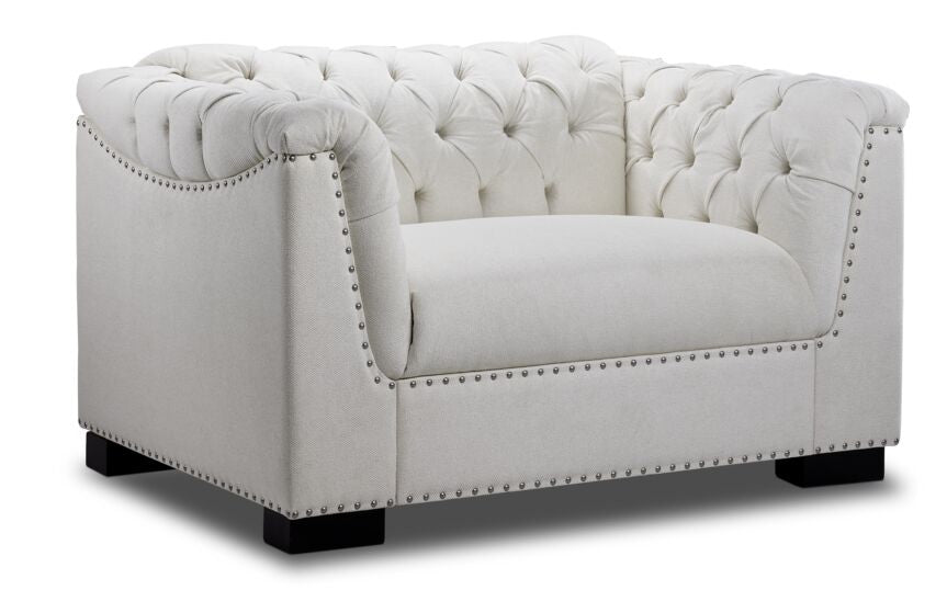Veronica 2 Pc. Living Room Package w/ Chair - Cream