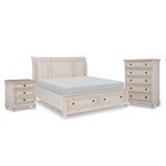 Windchester 5-Piece King Storage Bedroom Set - Antique White