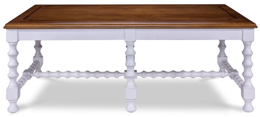 Winslow Coffee Table with Two Ottomans - Antique White