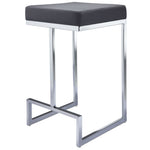 Skyline Counter Height Stool - Charcoal, Chrome