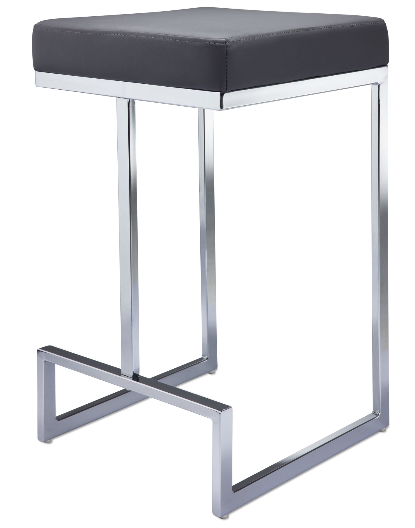 Skyline Counter Height Stool - Charcoal, Chrome