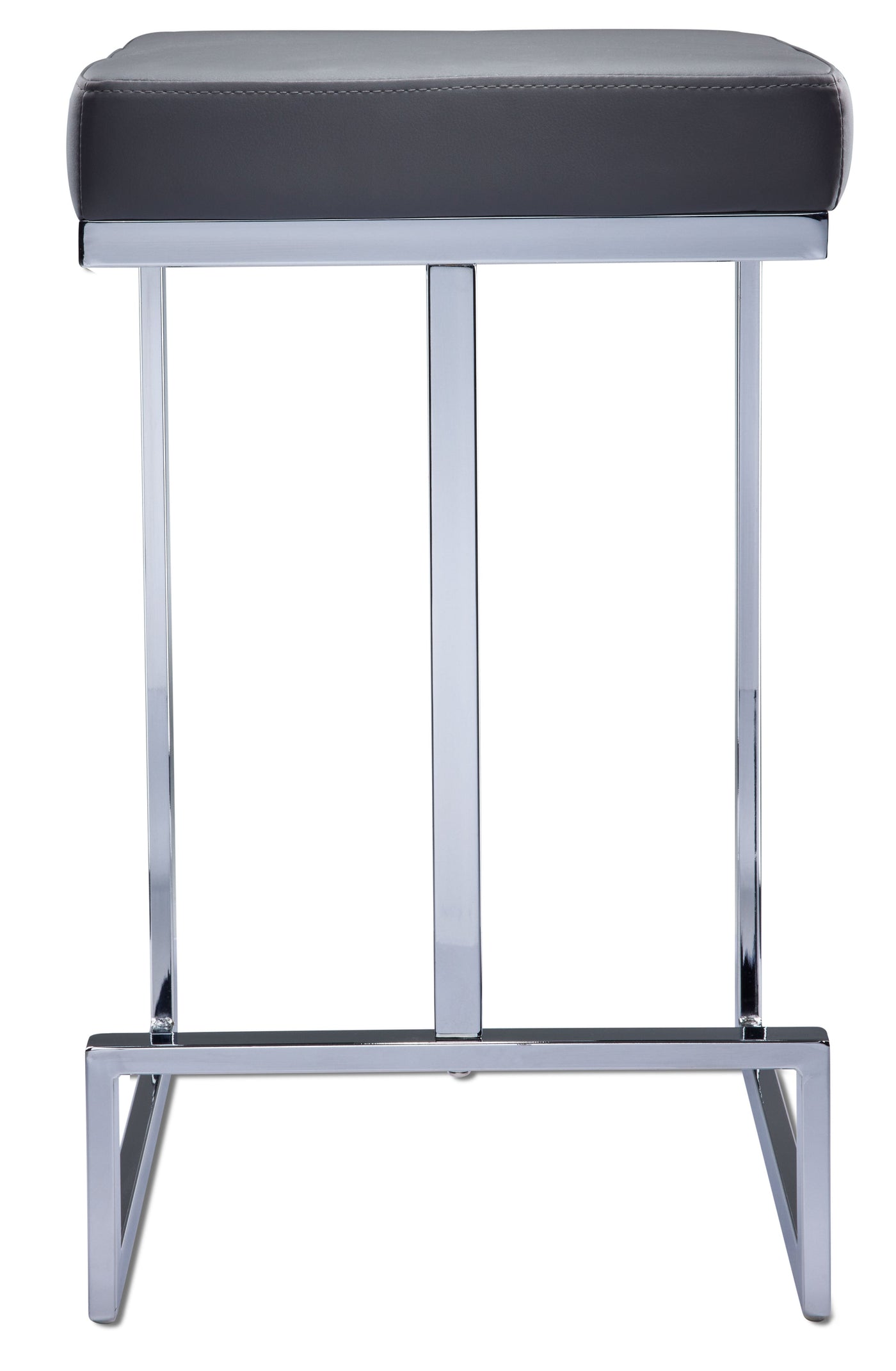 Skyline Counter Height Stool - Charcoal, Chrome