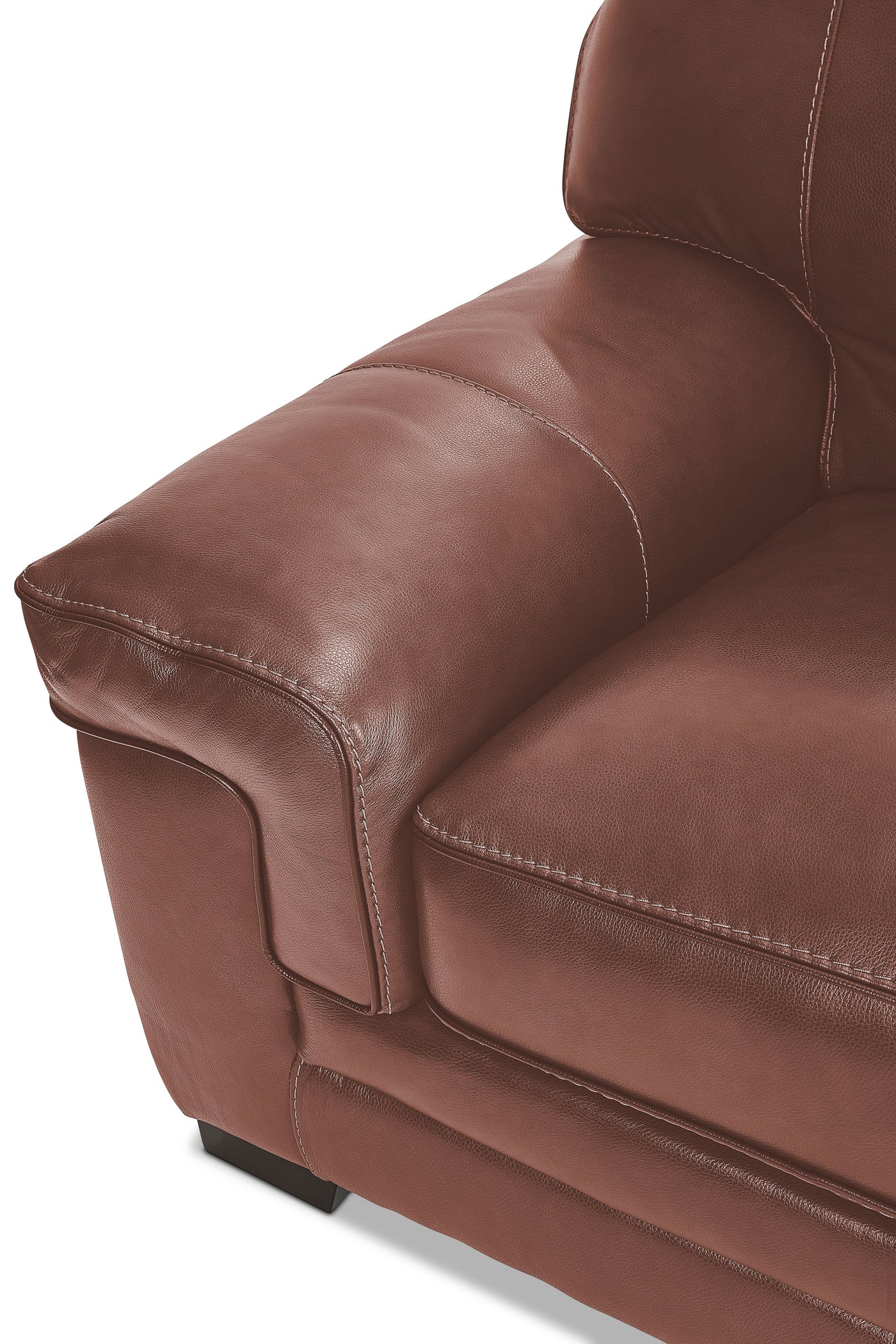 Stampede Leather Sofa and Chair Set - Chestnut