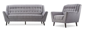 Stanley Sofa and Chair Set - Grey