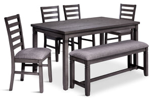 Storm 6-Piece Dining Package - Dark Grey