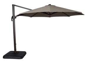 Sunrio Cantilever 11' Umbrella - Taupe, Chocolate
