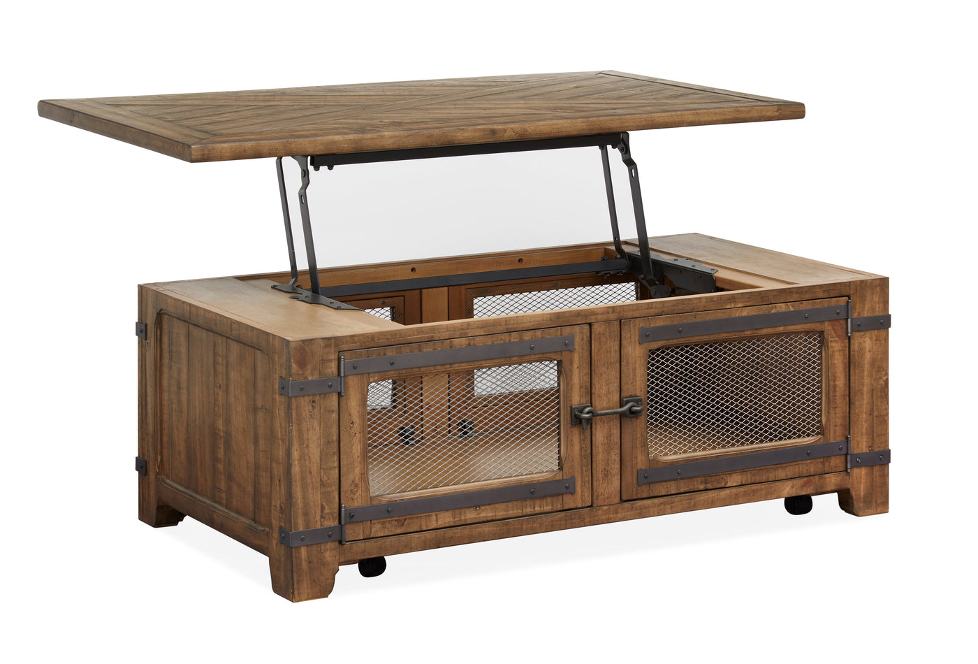 London Lift-Top Coffee Table - Natural Pine
