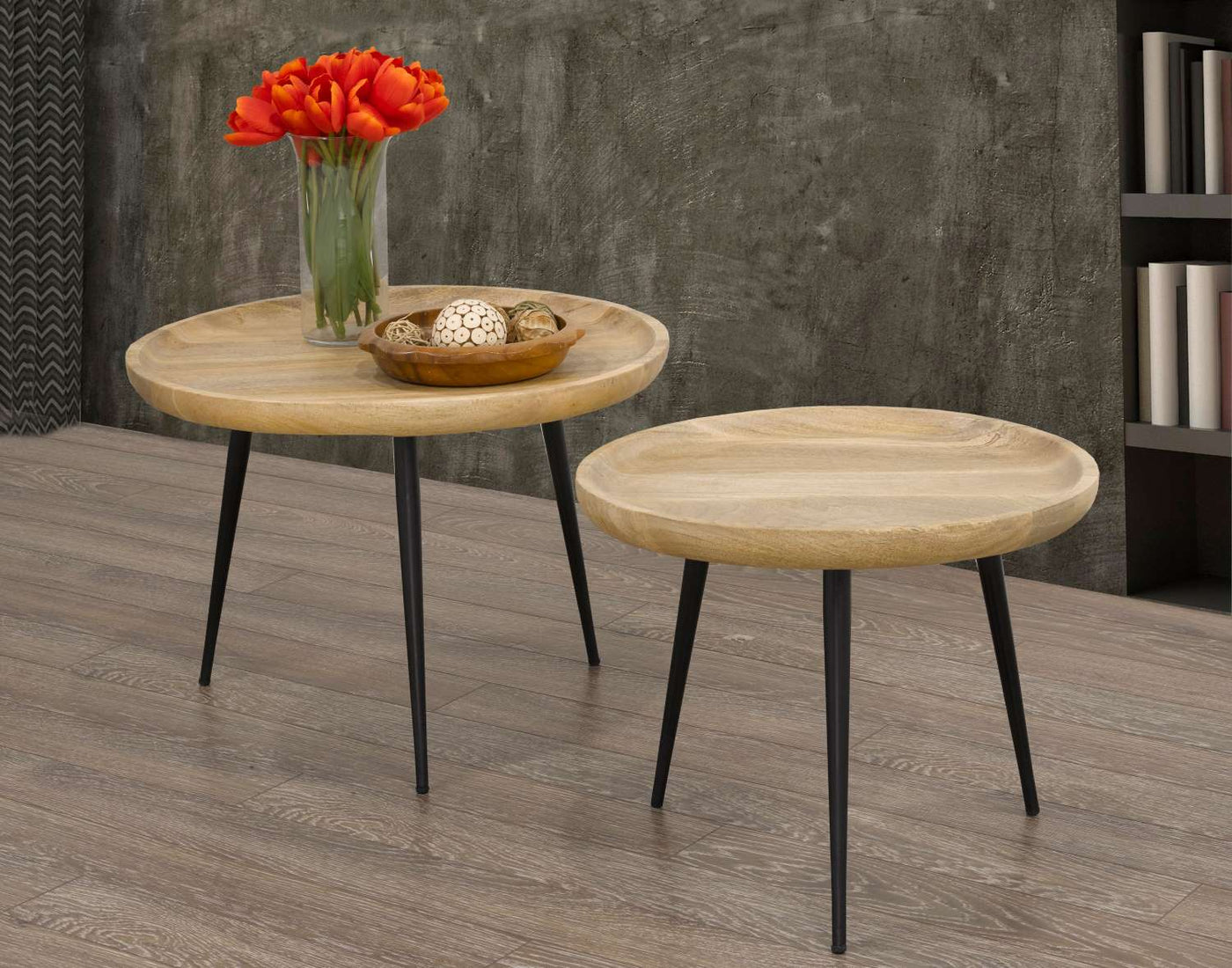 Tamsyn Nesting Tables (Set of 2) - Oak and Black