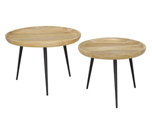 Tamsyn Nesting Tables (Set of 2) - Oak and Black