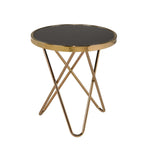 Tinsley Accent Table - Black and Rose Gold