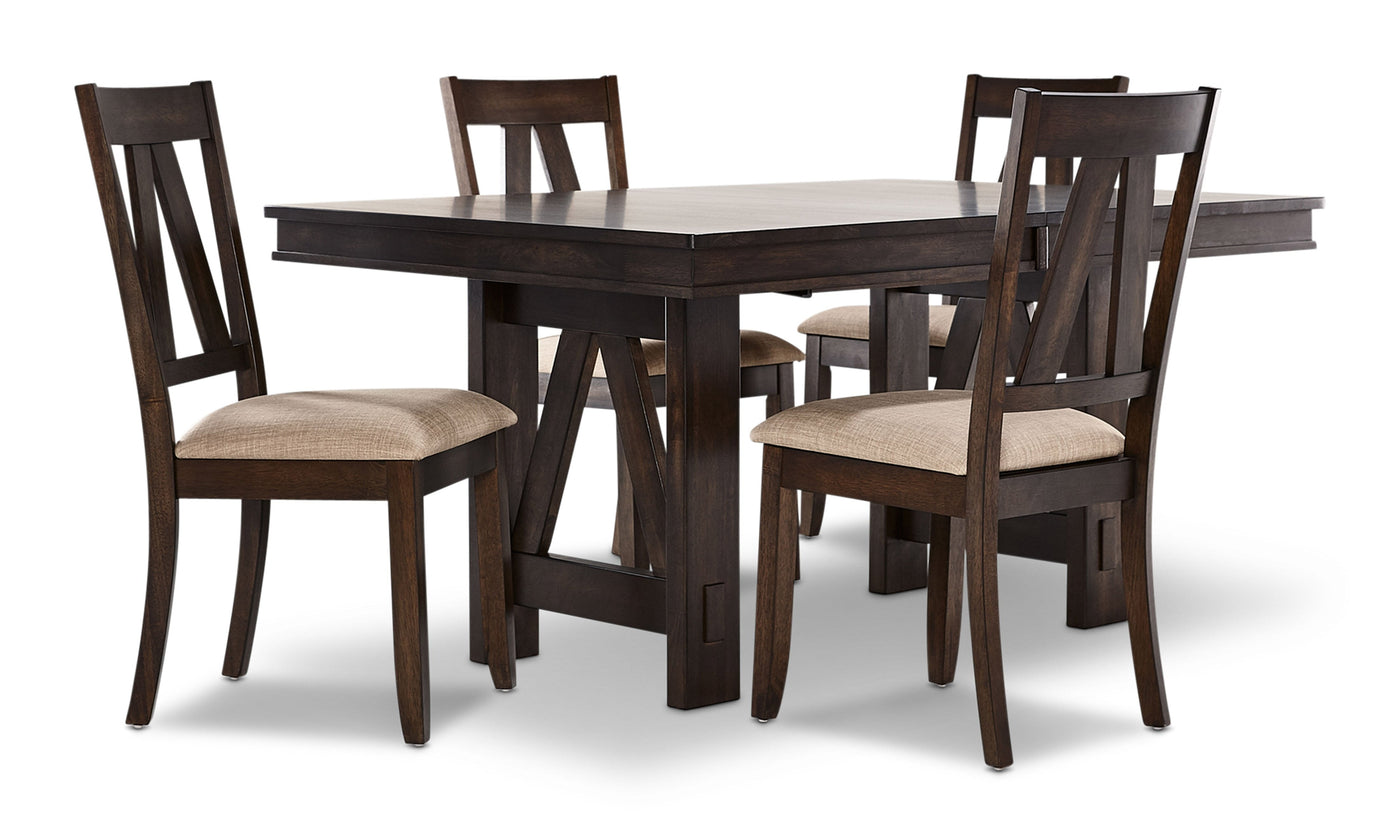 Thompson 5-Piece Dining Room Set - Dark Oak