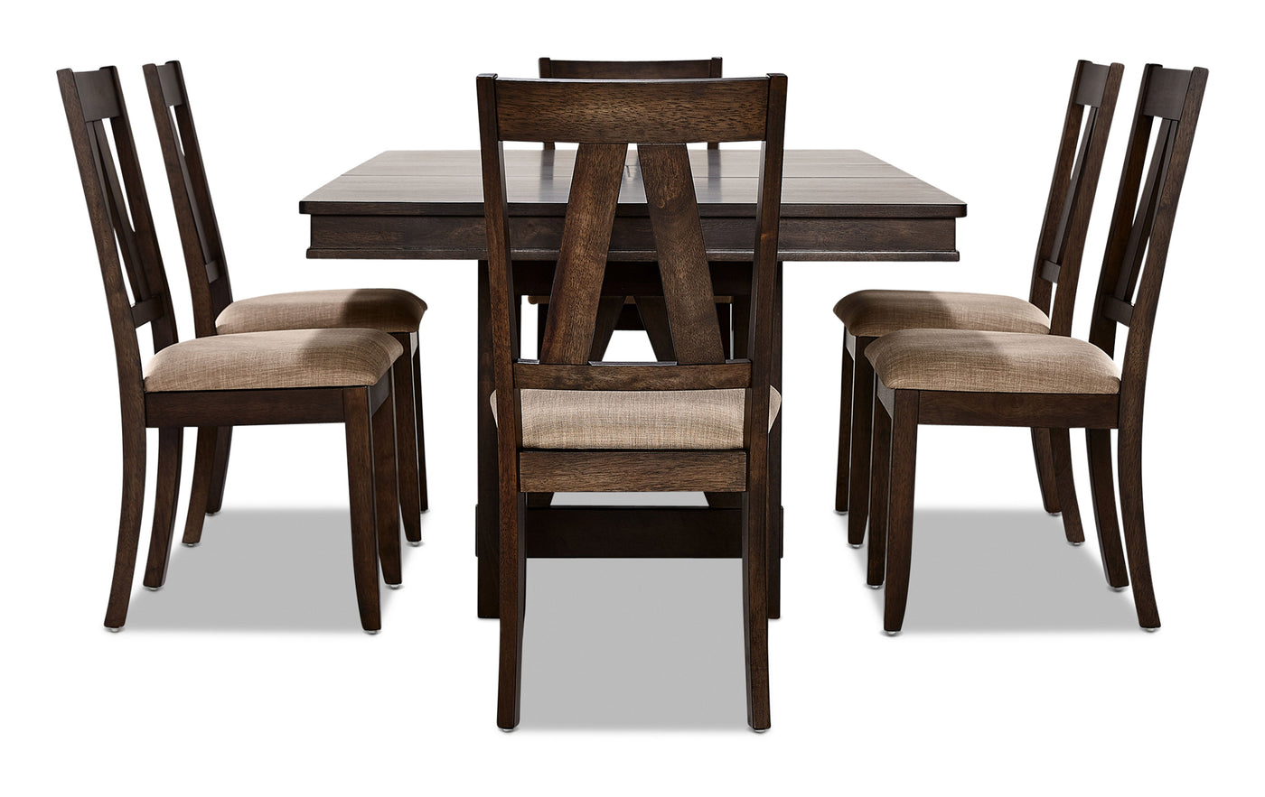 Thompson 7-Piece Dining Room Set - Dark Oak