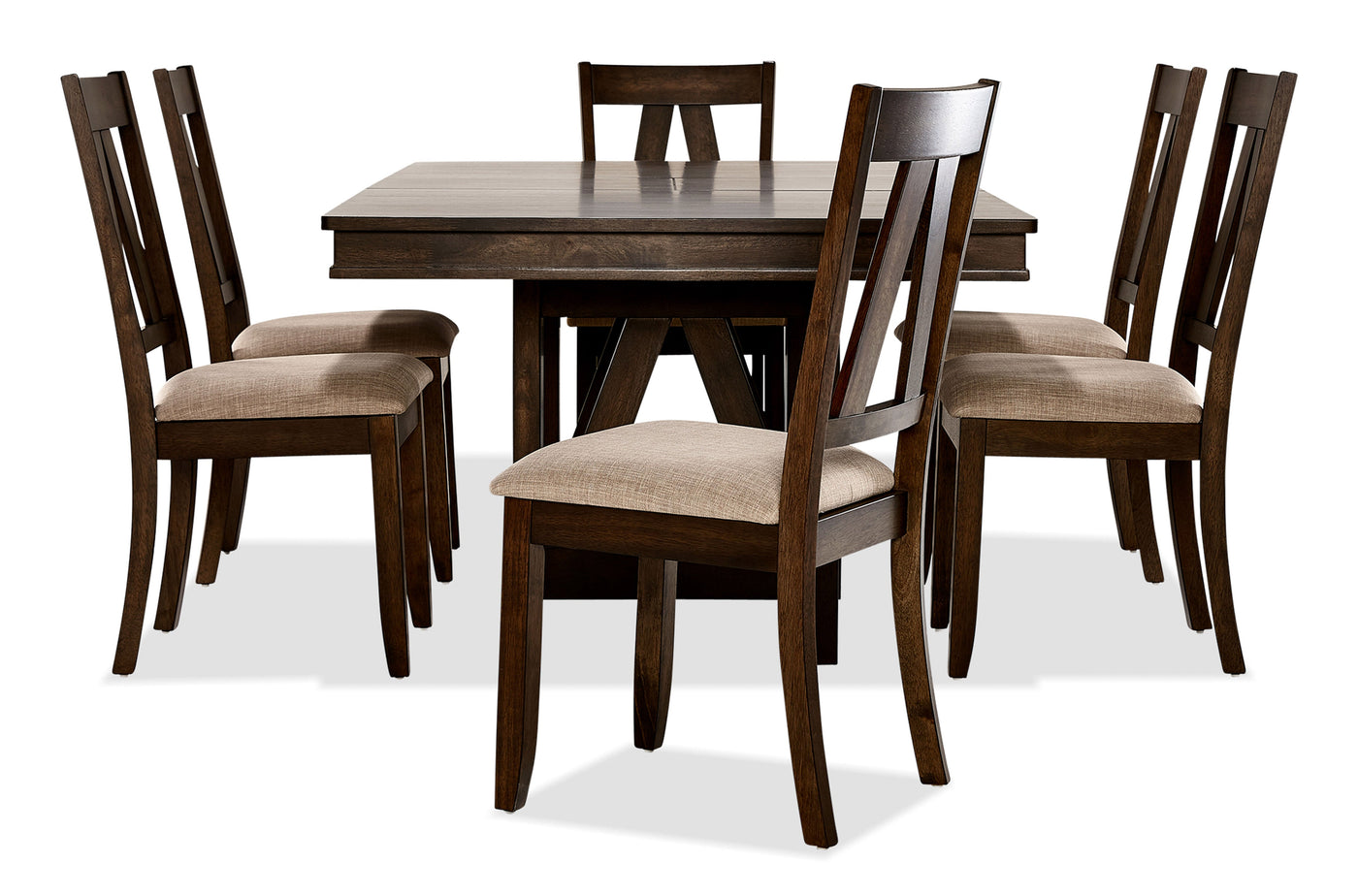 Thompson 7-Piece Dining Room Set - Dark Oak