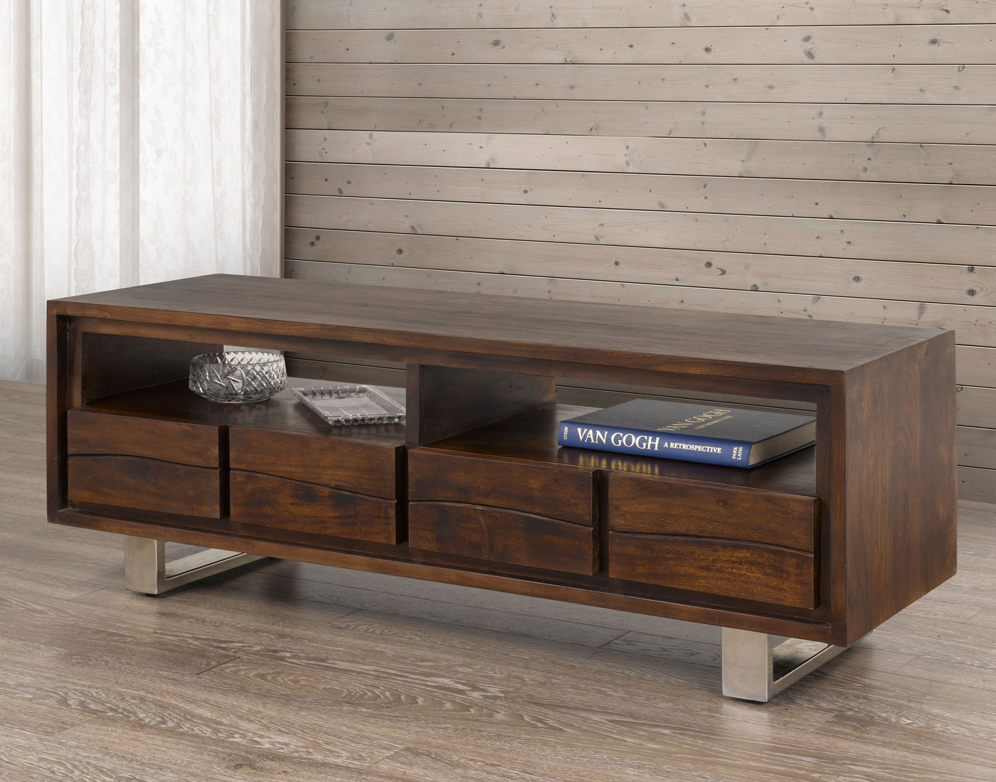 Varga 59" Live Edge TV Stand - Brown
