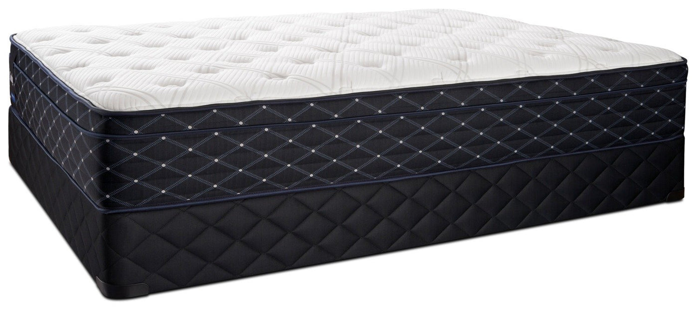 Sealy Familiar Plush Queen Mattress and Low-Profile Boxspring Set