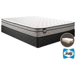 Sealy Visual Cushion Firm Queen Mattress and Split Boxspring Set