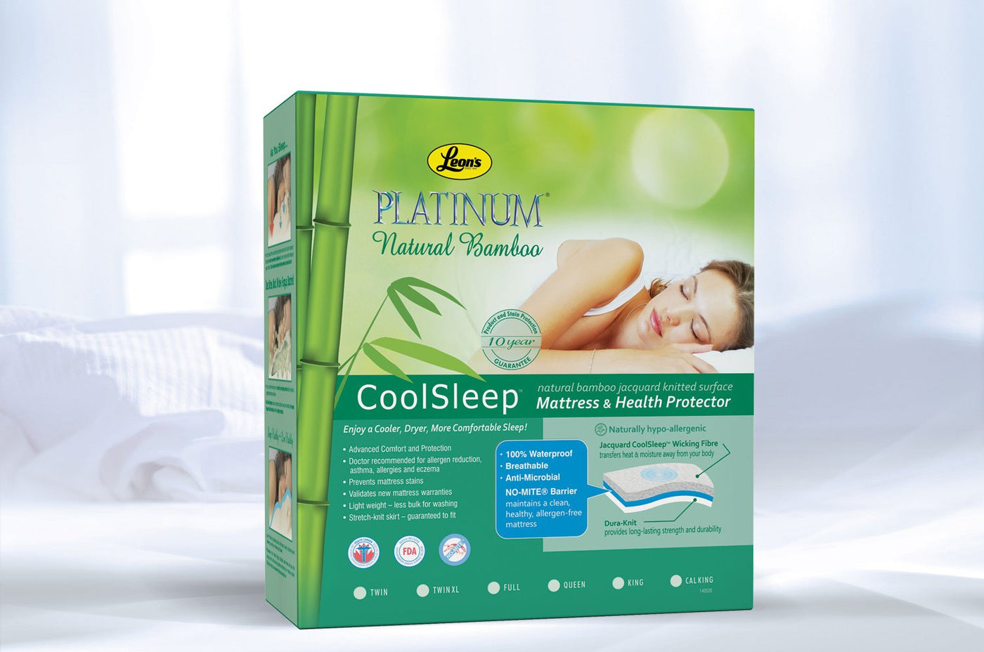 Platinum Twin Mattress Health Guard - Bamboo