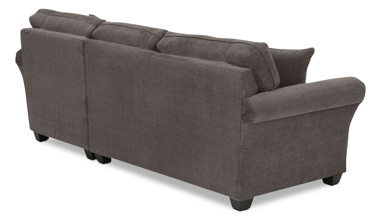 Althea 2-Piece Sectional with Right-Facing Chaise - Charcoal