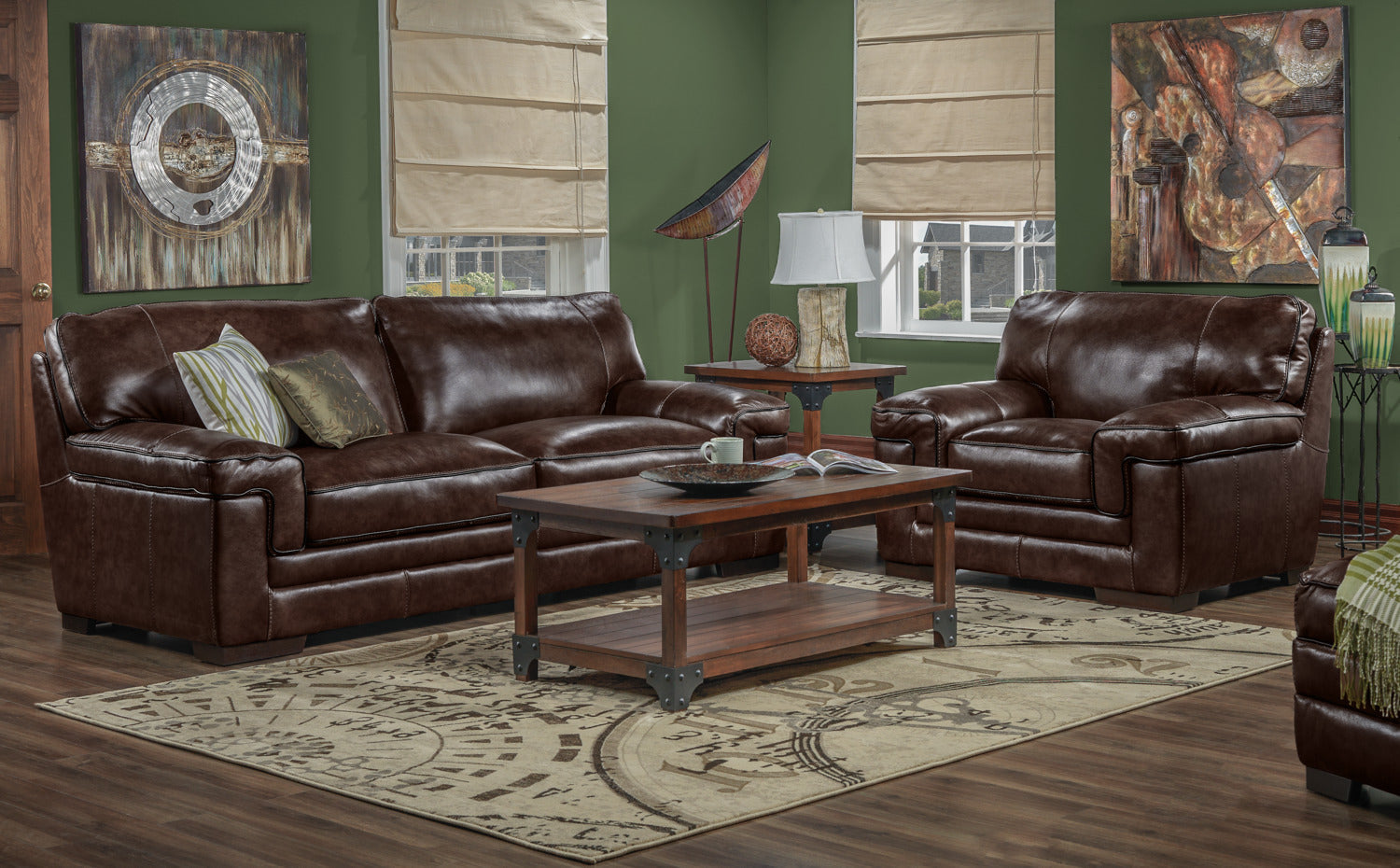 Stampede Leather Chair - Coffee
