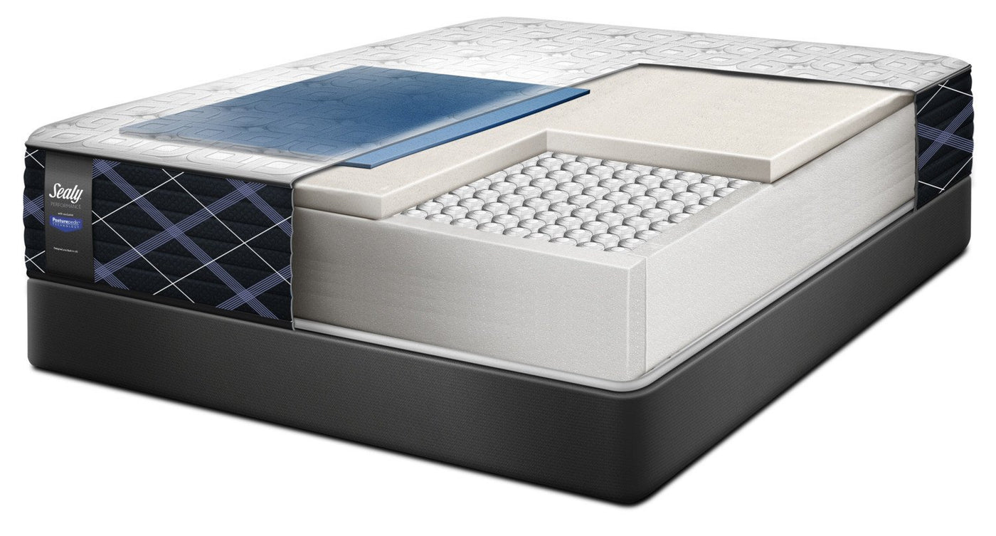 Sealy 4K Extra Firm Queen Mattress and Low-Profile Boxspring Set