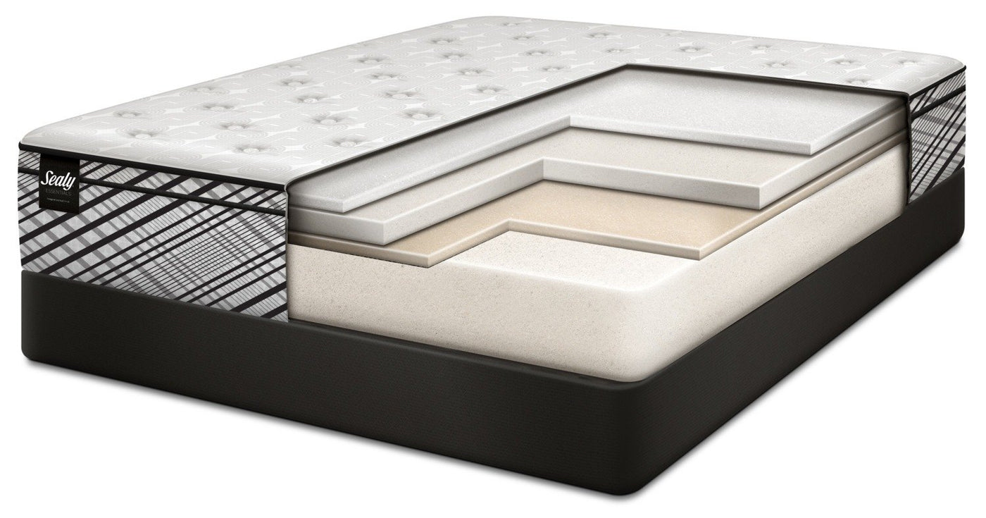 Sealy Visual Cushion Firm King Mattress and Split Boxspring Set
