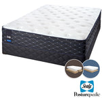 Sealy Familiar Plush King Mattress and Split Low-Profile Boxspring Set