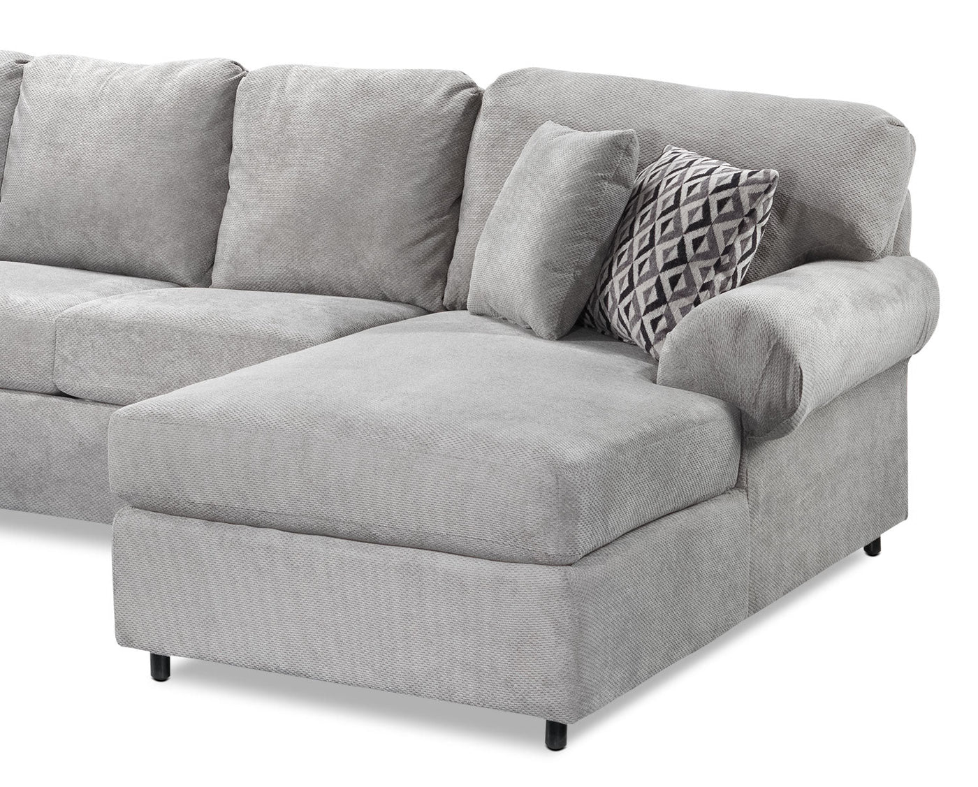 Jupiter 4-Piece Sectional with Right-Facing Chaise - Ash