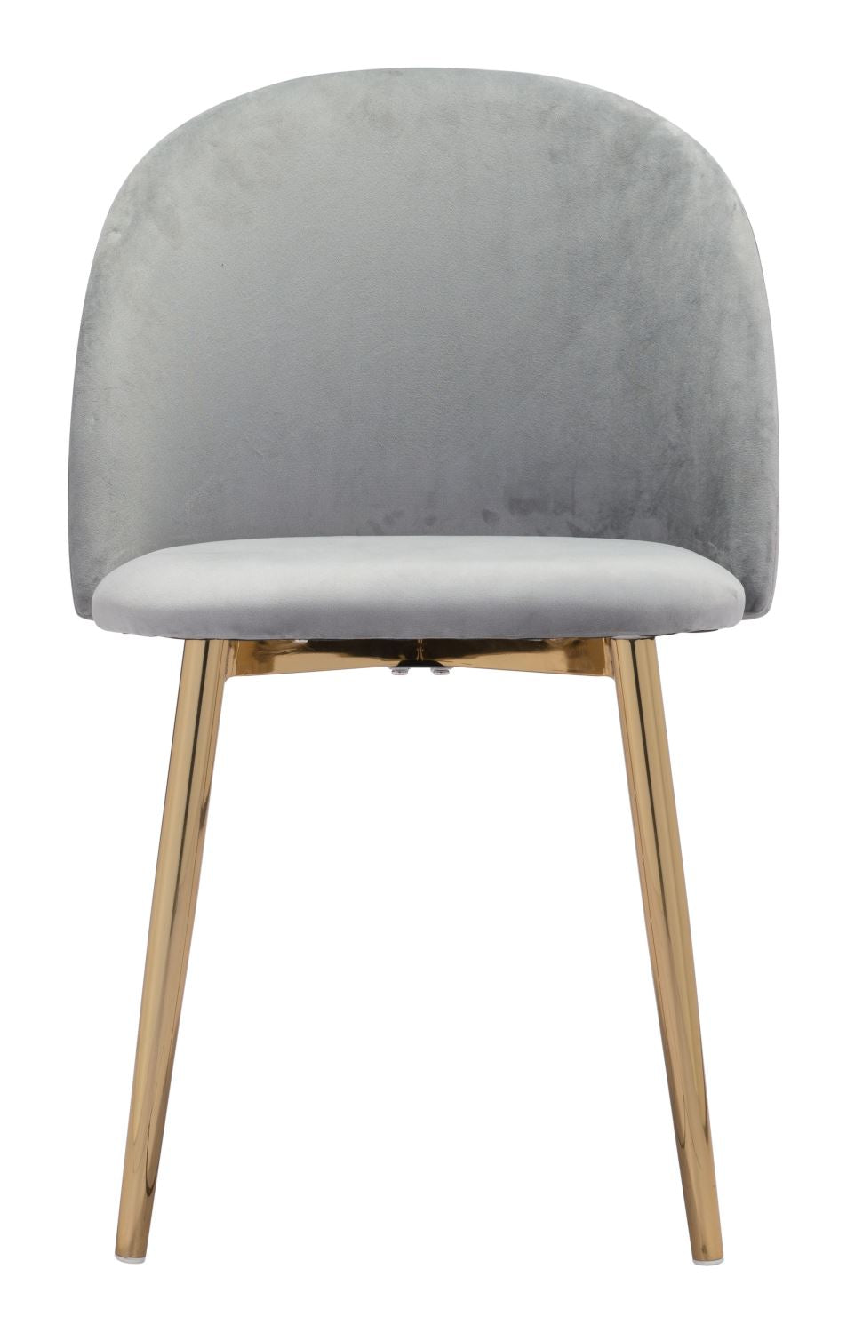 Nezh Elegant Dining Chair - Grey/Gold - Set of 2