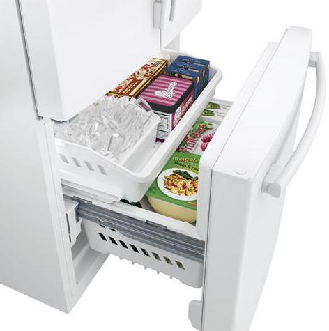 GE White Counter-Depth French Door Refrigerator (18.6 Cu. Ft.) - GWE19JGLWW