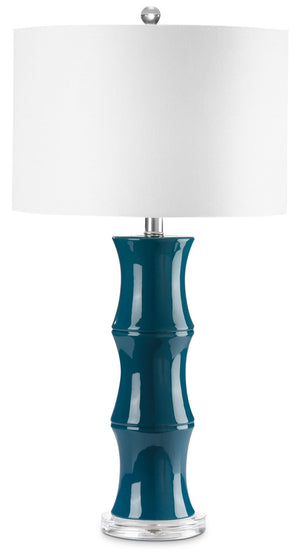 Yana 27" Table Lamp - Blue and White