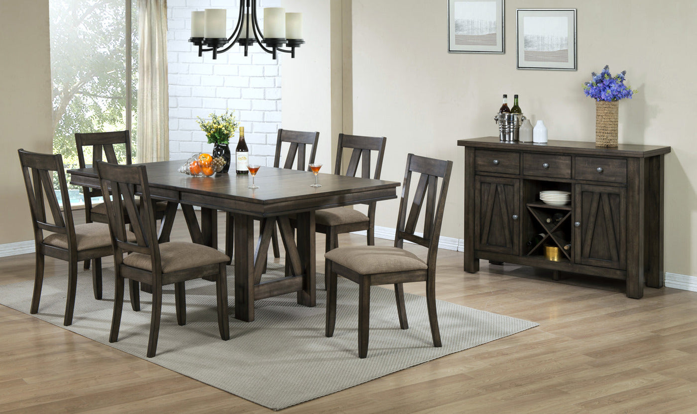 Thompson 7-Piece Dining Room Set - Dark Oak