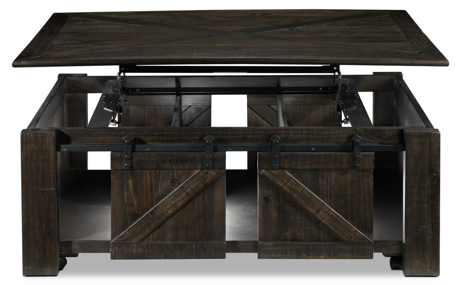 Gable Lift-Top Coffee Table - Weathered Charcoal