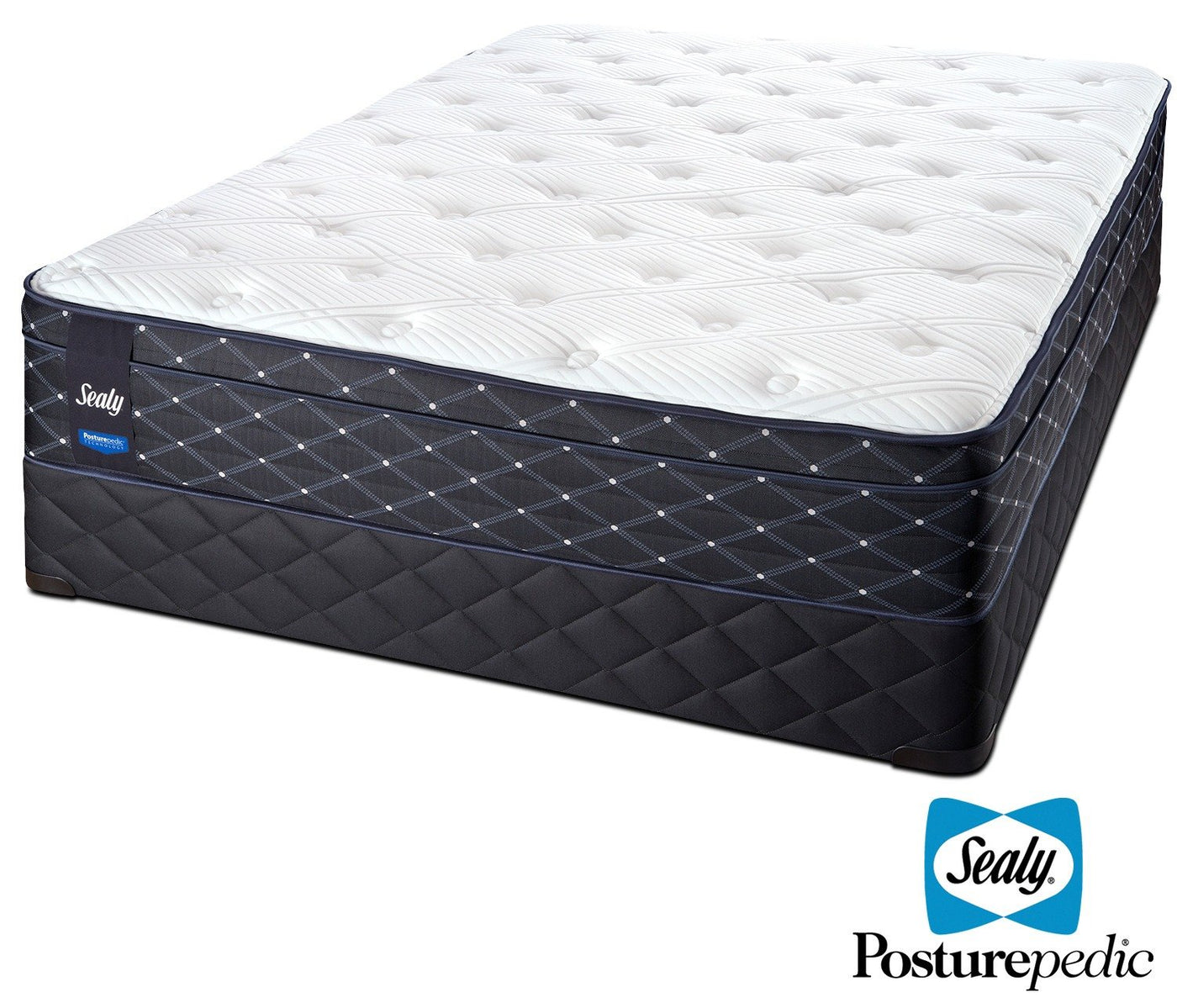 Sealy Familiar Plush Queen Mattress and Boxspring Set