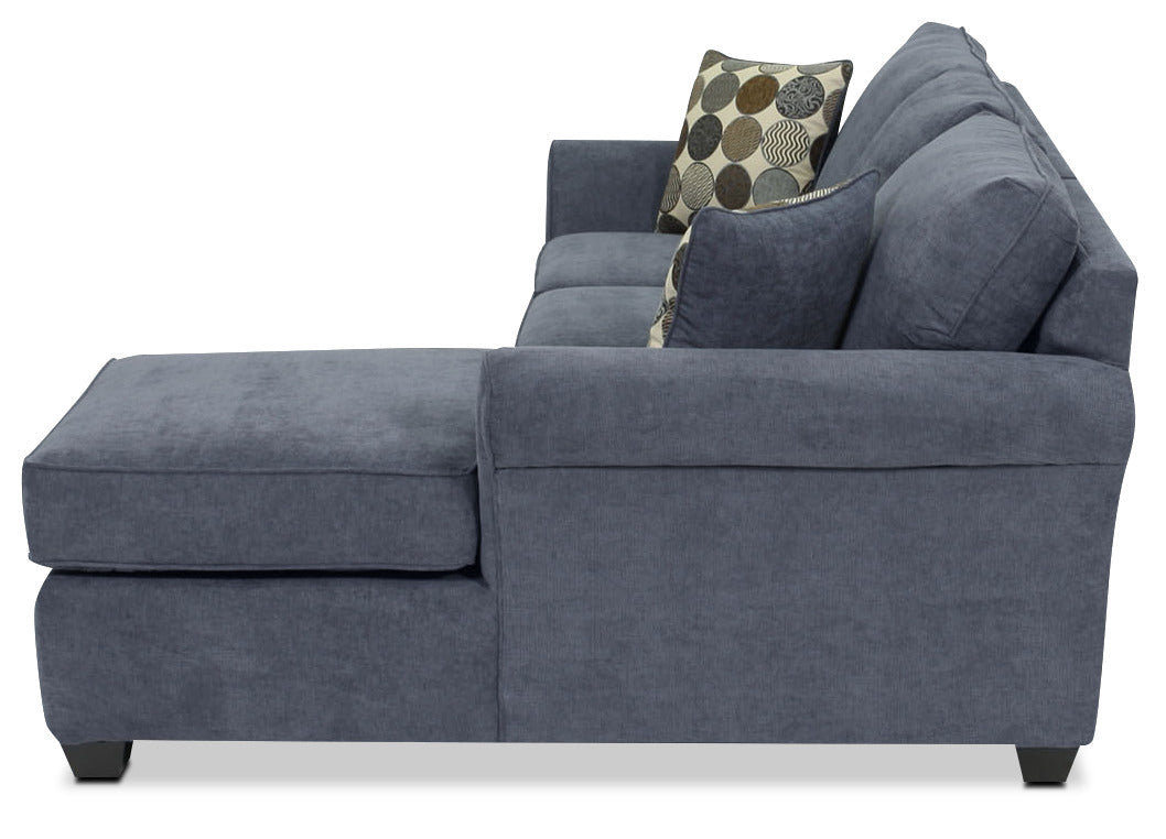 Althea 2-Piece Sectional with Right-Facing Chaise - Navy