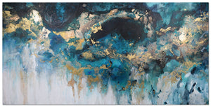 Solar Blues Canvas Painting (60" X 30")