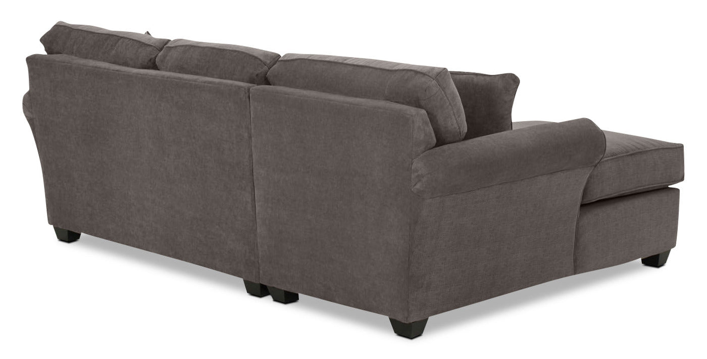 Althea 2-Piece Sectional with Left-Facing Chaise - Charcoal