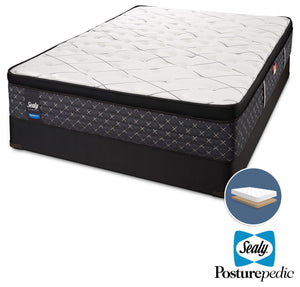 Sealy Ethos Firm Queen Mattress and Low-Profile Boxspring Set