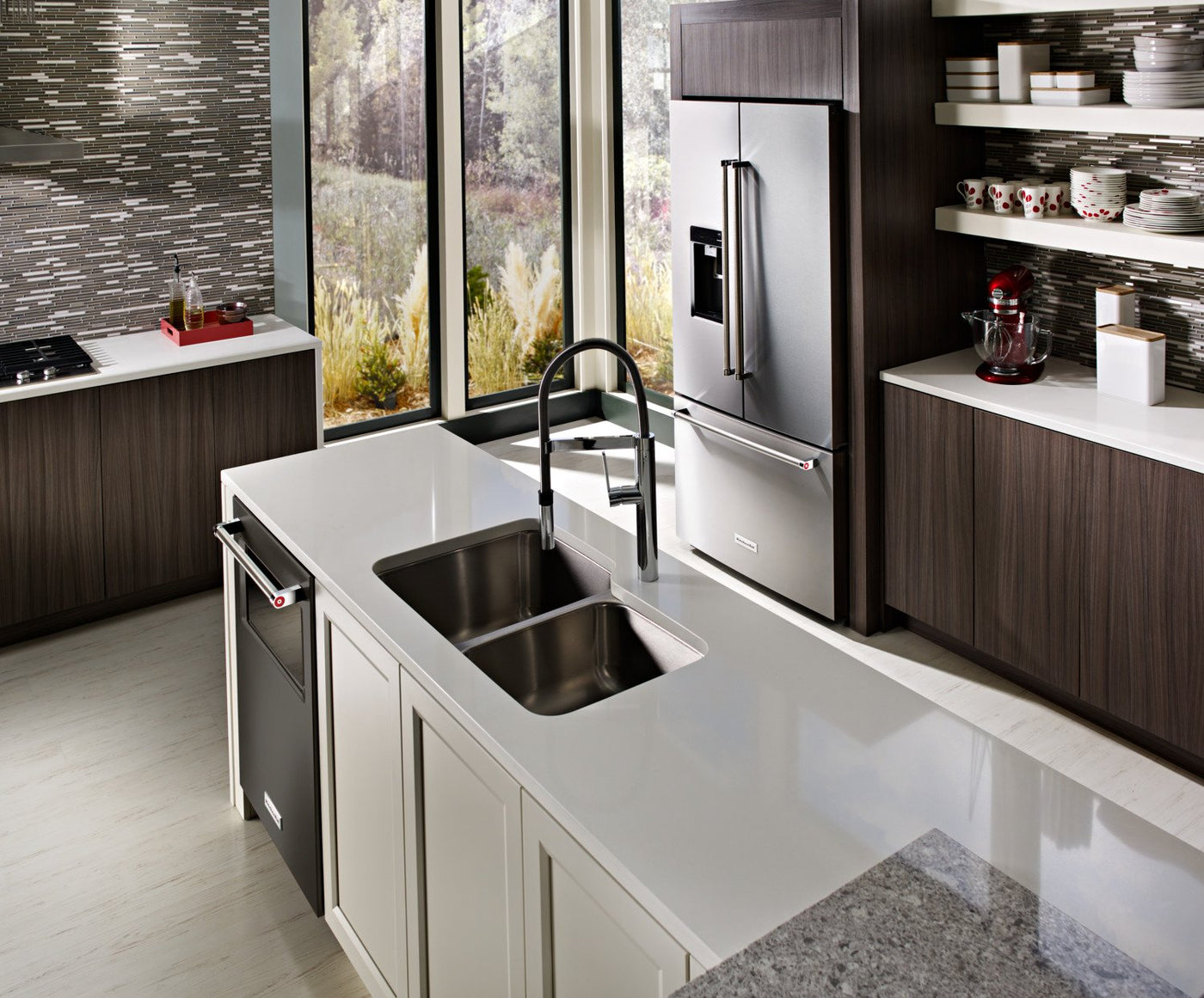 KitchenAid Stainless Steel Counter-Depth French Door Refrigerator (23.8 Cu. Ft.) - KRFC704FPS