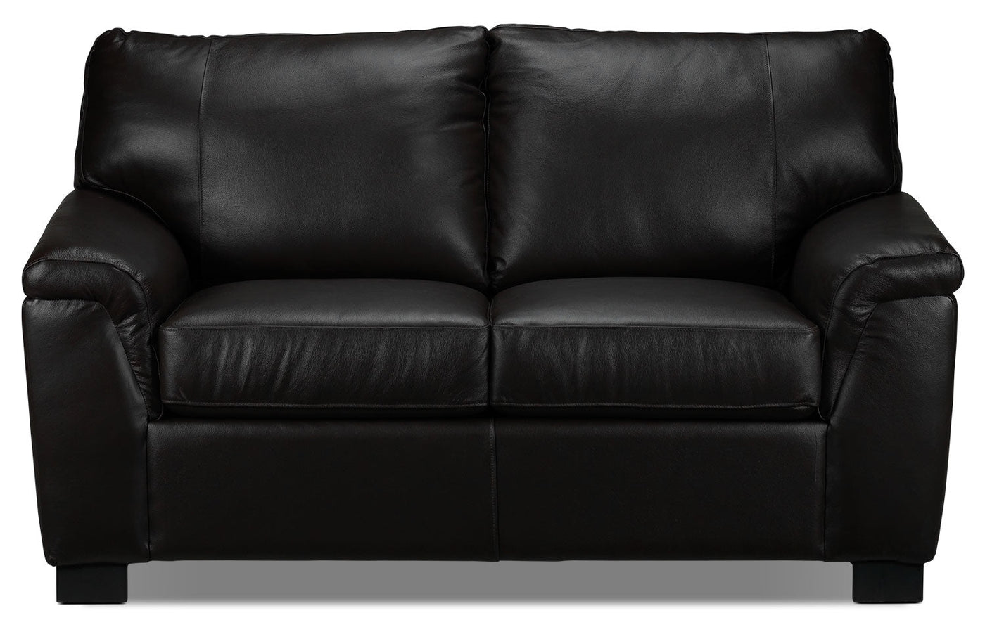 Reynolds Leather Loveseat - Coffee