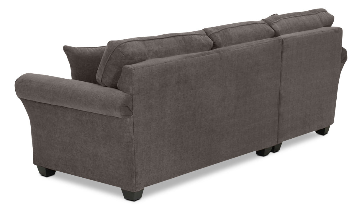 Althea 2-Piece Sectional with Left-Facing Chaise - Charcoal